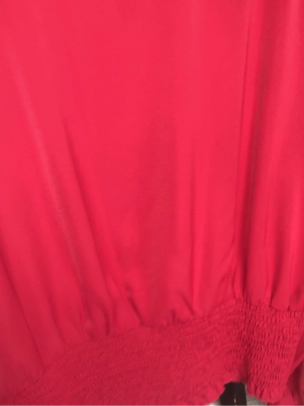 Off-Shoulder Red Women's Sweater - Picture 3 of 6